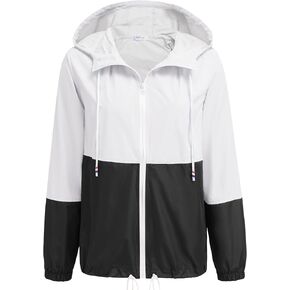 SoTeer Women's Waterproof Raincoat Outdoor Hooded Rain Jacket Windbreaker S-XXXL