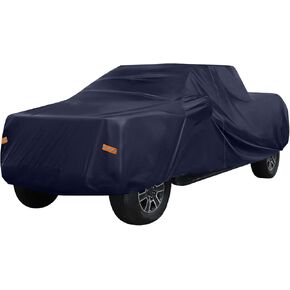 X AUTOHAUX Pickup Truck Cover for Ford F150 Crew Cab 6.5Ft Bed Pickup 4 Door 2004-2021 Outdoor Waterproof Sun Rain Dust Wind Snow Protection 190T PU with Driver Door Zipper Black