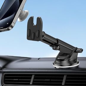 JCTRIWAY Car Phone Mount for Collapsible Grip/Socket Mount User,Windshield/Dashboard/Vent Phone Holder with Strong Suction Cup,13-Inches Long Arm Gooseneck Cell Phone Cradle for Swappable Grip Stand