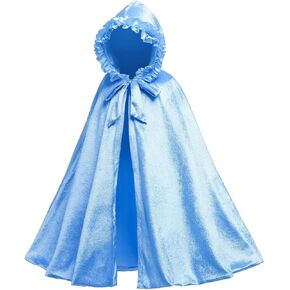 Newland Princess Cape, Princess Hooded Long Cape Cloak Costumes for Girls Dress Up 3-12 Years