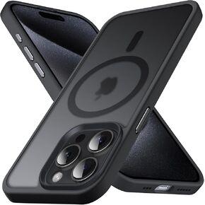 Anqrp Designed for iPhone 12/12 Pro Case, [Compatible with Magsafe] Super Soft Silicone Translucent Phone Case Cover for iPhone 12 6.1 inch, Black