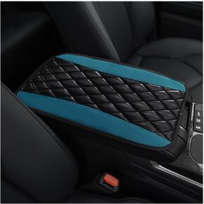 Car Center Console Cushion Pad, 12.6"×7.5" Waterproof Leather Armrest Seat Box Cover, Universal Comfortable Armrest Box Protector, Interior Decor SUV Truck Car Accessories (Black)