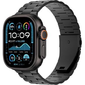 سوار من التيتانيوم من iiteology متوافق مع ساعة Apple Watch Ultra 2 / Ultra Band 49 مم، سوار تيتانيوم للأعمال مُحسن لساعة Apple iWatch 49 مم/45 مم/44 مم للرجال
