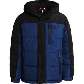 Reebok Boys' Winter Coat - Heavyweight Quilted Puffer Snow Parka - Weather Resistant Ski Jacket for Boys (8-20)