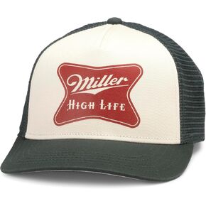 AMERICAN NEEDLE Miller High Life Beer Roscoe Cord Adjustable Snapback Baseball Hat (23015A-MHL-BLK)