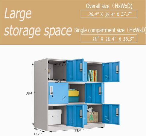MECOLOR Living Room Organizers and Storage Small Metal Storage Cabinet with Lock for Toy and Cloth and self Belonging Storage (Yellow, 9D) in Saudi Arabia