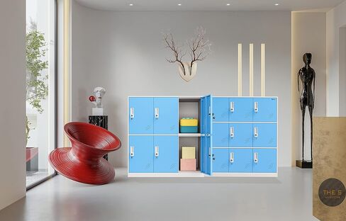 MECOLOR Living Room Organizers and Storage Small Metal Storage Cabinet with Lock for Toy and Cloth and self Belonging Storage (Yellow, 9D) in Saudi Arabia
