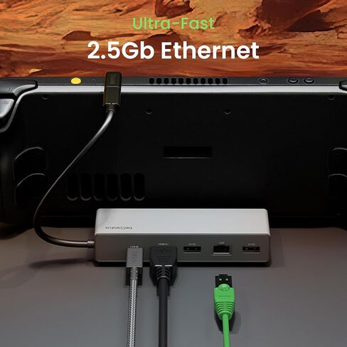 BenQ beCreatus 13-in-1 USB C Hybrid Dock | Gaming Dock HDMI 2.1 | Dual Source Switch | 4K60Hz on 3 monitors (Up to 8K60/4K120Hz) | HDR | Dolby | 100W Charging | Windows/Mac/PS5/Xbox/Steam Deck(DP1310) in Kuwait