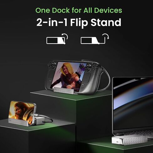 BenQ beCreatus 13-in-1 USB C Hybrid Dock | Gaming Dock HDMI 2.1 | Dual Source Switch | 4K60Hz on 3 monitors (Up to 8K60/4K120Hz) | HDR | Dolby | 100W Charging | Windows/Mac/PS5/Xbox/Steam Deck(DP1310) in Kuwait