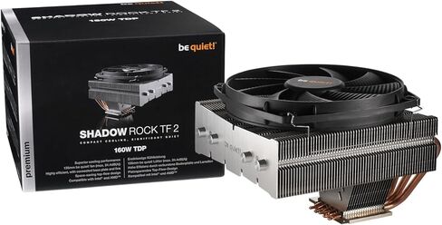 كن هادئاً! مبرد وحدة المعالجة المركزية Shadow Rock TF 2 160W TDP | متوافق مع إنتل 775 / 115x / 1200/1366 / 2011(-3) مربع ILM / 2066 | متوافق مع AMD AM2 / AM3 / AM4 / FM1 / FM2 | أسود | BK003 in Saudi Arabia
