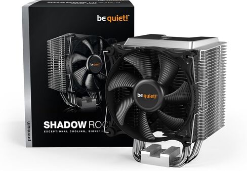 كن هادئاً! مبرد وحدة المعالجة المركزية Shadow Rock TF 2 160W TDP | متوافق مع إنتل 775 / 115x / 1200/1366 / 2011(-3) مربع ILM / 2066 | متوافق مع AMD AM2 / AM3 / AM4 / FM1 / FM2 | أسود | BK003 in Kuwait