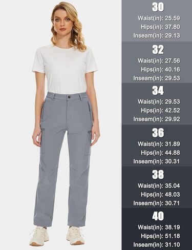 MAGCOMSEN Women's Fleece Lined Snow Ski Pants Waterproof Insulated Winter Hiking Pants Softshell Snowboard Pants in Kuwait