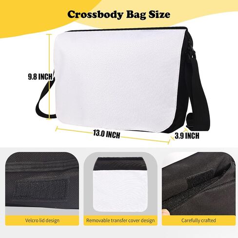 Sublimation Crossbody Bag Blanks,Sublimation Messenger Bag Removable Transfer Design With Adjustable Shoulder Strap in Saudi Arabia