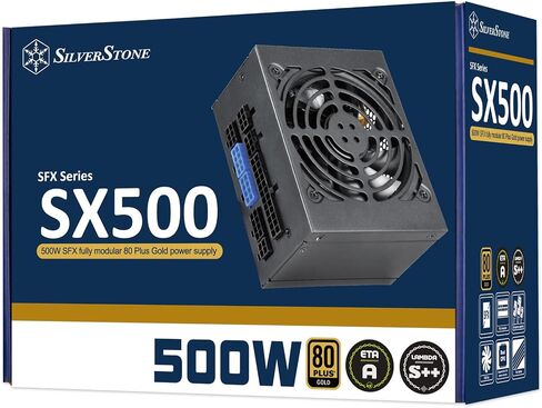 سيلفر ستون تكنولوجي وحدة امداد الطاقة SX500-G 500 واط اس اف اكس معيارية بالكامل 80 بلس جولد مع مروحة محسنة 92 ملم ومكثفات يابانية in Saudi Arabia
