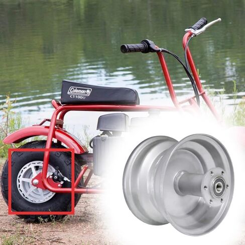حافة عجلة مقاس 6 بوصات لدراجة كولمان CT100U CC100X 98cc الصغيرة (فضية، حافة أمامية) in Kuwait