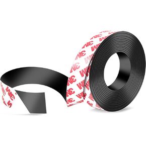 Magnetic Tape - 1" x 32ft Magnet Strip Tape Roll with Strong Adhesive Backing for Kitchen, Office, School Organization, Easy to Use and Multipurpose.(0.06" Thick)