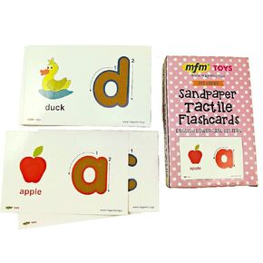 بطاقات فلاش من MFM ToYS على شكل ورق صنفرة مزودة بحروف باللغة الإنجليزية (غطاء علوي + مجموعة غطاء خفيف)