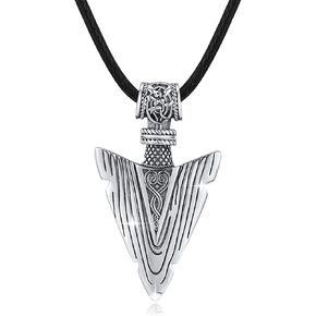 StoryEtain Viking Arrow Necklace for Men 925 Sterling Silver Arrowhead Pendant Viking Symbol Jewelry Vintage Gift for Boyfriend Husband