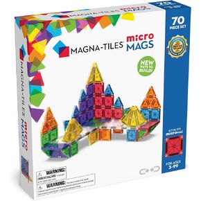 MAGNA-TILES microMAGS 70-Piece Deluxe Magnetic Construction Set, The Original Magnetic Building Brand