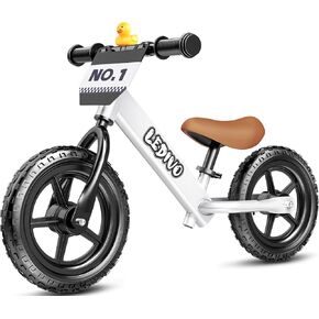 Toddler Balance Bike 2 Year Old, No Pedal 12 Inch Bike for Kids 24 Months to 5 Years Old, Customize Plate (3 Stickers Included), Gift Bikes for Boys Girls 2-5