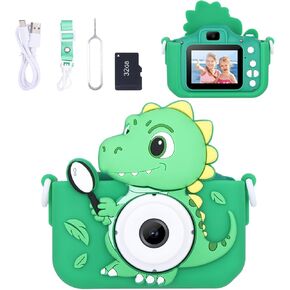 Unicorn Toys Camera for Kids Girls Age 3-8, Toddler Kids Digital Camera Christmas Birthday Gifts for 3 4 5 6 7 8 Years Old Girl, Cute Selfie Video Camera, HD 1080P, 32GB SD Card, Purple