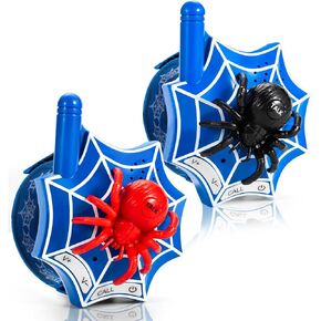 Spider Walkie Talkies for Kids - 2 Way Radios Toys for Boys & Girls Ages 3-12 - Long Range, 3 Channels - Outdoor Adventure, Camping, Hiking Gifts Birthday Gifts Christmas Stocking Stuffers