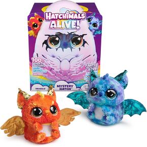Hatchimals Alive, Mystery Hatch Draggle, Surprise Interactive Toy & Egg with Mist, Lights & Sounds (Styles May Vary), Kids Toys for Girls & Boys