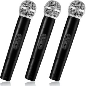 3 Pcs Microphone Prop,Plastic Fake Microphone Toy,Simulate Speech Practice Plastic Microphone for Kids,Karaoke,Halloween Props,Stage Costume Favors,Birthday Party
