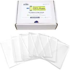 Gel Press Monoprinting Print Plates – 5" x 7" Gel Plate Class Pack Value Pack - Printmaking Supplies - Reusable Gel Printing Plates for Press Art for Card Making, Scrapbooking, Arts and Crafts 6-Pack
