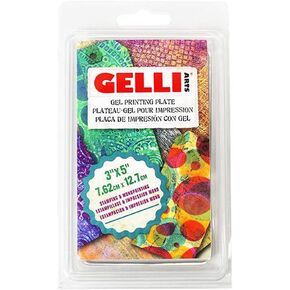 Gelli Arts Printing Plates, Gel Art Printing Plates, Gel Plate Assortment, Renewable Rectangular Printing Surface 3x5 Inch