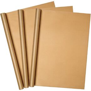 Cybrixus 3 حزمة 12 × 16 "أوراق تفلون غير لاصقة PTFE ورقة تفلون قابلة لإعادة الاستخدام ورقة تفلون مقاومة للحرارة تفلون حصيرة للصحافة الحرارة