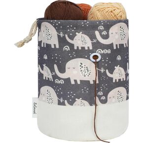 Yarn Bag, Large Crochet Bag Organizer, Drawstring Yarn Storage Knitting Bags, Portable Mini Yarn Holder for Crocheting Project, Store Skein Ball, Needles Accessories