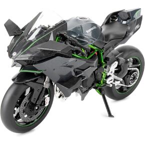 BDTCTK Compatible for 1:9 Kawasaki Ninja H2R Motorcycle DieCast Model Car, Toy Car, Collection and Decoration Gift Toy for Kids Boys Girls, Gift (Black)