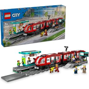 LEGO City Downtown Streetcar and Station Train Set - Kids Toy Train Building Set for Pretend Play & Imagination, Ages 7+ - Gift Ideas for Boys & Girls Birthdays - 60423
