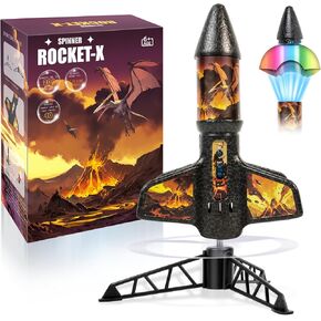Rocket Launcher for Kids -200 Feet of Flight Altitude, Auto Electric Rocket Toys with Safe Parachute, Outdoor Toys Easter Basket Stuffers Birthday Gifts for Boys & Girls Age 6 7 9 10 12 8-13 Years Old