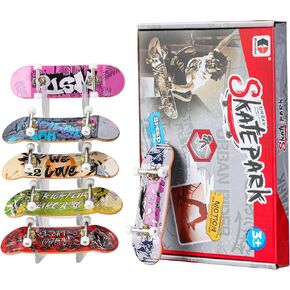 BROKIG Decktoy Finger Skateboard Park for Kids,Mini Fingerboard Skatepark Training Finger Boards Toys Ramp Set Kit Boys Gift (HB07)