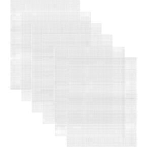 Caydo 6 Pieces 7 Count Plastic Mesh Canvas Sheets, Eye Mesh for Therian Mask, Acrylic Yarn Crafting, Knit Crochet Projects and Make Aquarium Dividers (10.5 X 13.5 Inch)