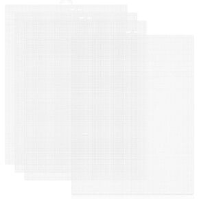 4 Pieces Plastic Mesh Canvas Sheets 10.2 x 13 Inch Mesh Sheet Canvas Sheets for Embroidery, Knit Crochet Projects, Acrylic Yarn Crafting and Aquarium Dividers (10 CT per inch)