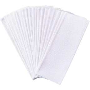 arricraft 20 Pcs Blank Cross Stitch Bookmark, Cotton Fabric Book Marker Cross Stitch with Embroidery Edge Rectangle Embroidery DIY Bookmark for Crosstitch Project 2.7x7.4 inch(7x18.9cm)