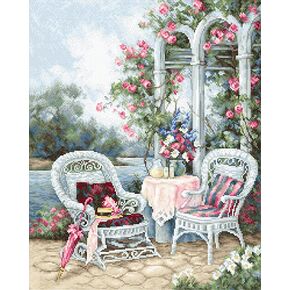 Counted Cross Stitch kit Victorian Memories Luca-s B2378 Size:11.11x13.89"/28.5x35.5cm Bloming Garden Needlepoint Embroidery Tapestry Kits