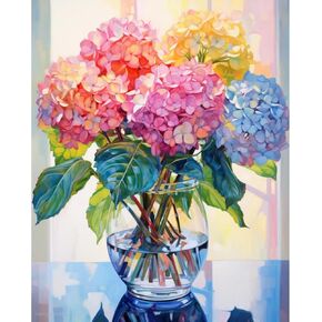 Flower Stamped Cross Stitch Kits - Colorful Flower Counted Cross Stitch Kits for Beginners Adults Needlepoint Cross-Stitch Patterns Dimensions Needlecrafts Embroidery Kits Arts and Crafts