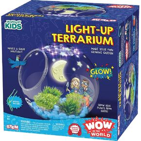 Wow in The World Light-UP Terrarium | Grow Plants, Decorate Your Terrarium, Glow-in-The-Dark, UV Lights, Companion Audio Content, Bonus Reusable Science Tool, STEM Toy for Kids 6+ by Thames & Kosmos