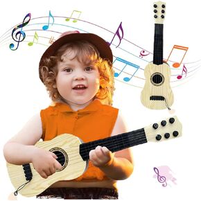 Kids Toy Guitar 6 String,17 inch Mini Baby Guitar with Pick,Musical Instrument Educational Toy for Toddlers Beginner,Preschoolers