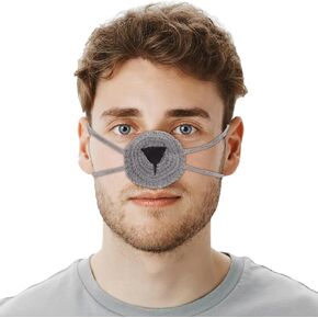 FunisFun Crochet Nose Warmer for Winter Cute Animal Shape Nose Cover for Men Women Cold Weather Outdoor Activities Gag Gift
