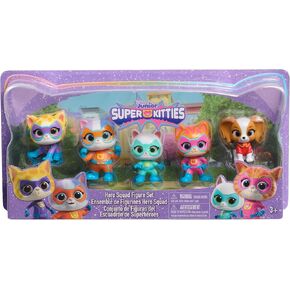 Just Play Disney Junior SuperKitties Hero Squad 5-Piece Figure Set, Kids Toys for Ages 3 Up