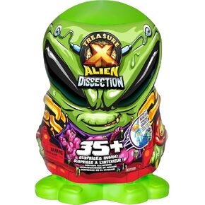 TREASURE X Mega Alien Dissection with 35 Plus Surprises Inside | Dissect The 12" Tall Alien | Rescue The 4 Alien Treasure Hunters | Discover Alien Weapons, Stickers, Plus 4 Alien Treasures
