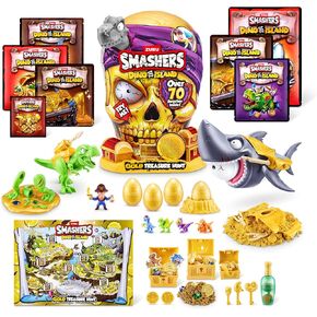 Smashers Dino Island Gold Treasure Hunt (Orange) by ZURU, Treasure Hunt Themed Toy, Interactive Toy, Collectable Toy for Kids and Teens