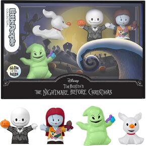 ​Little People Collector Disney Tim Burton’s The Nightmare Before Christmas Special Edition Set for Adults & Fans, 4 Figures in Display Box