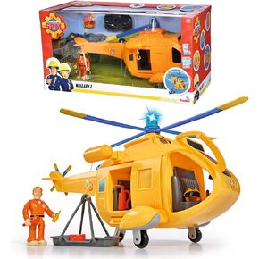 Simba 109252576038 Fireman Pilot Sam Helicopter Wallaby II with Figurine, RED, 38x18x20