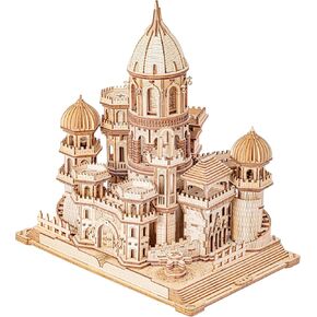 3D Wooden Puzzles DIY Mechanical Wooden Wide Model Kit 1000 Pcs 3D Puzzles for Adults Teens 14+Years Puzzle Enthusiasts Box Clockwork Enchanted Castle